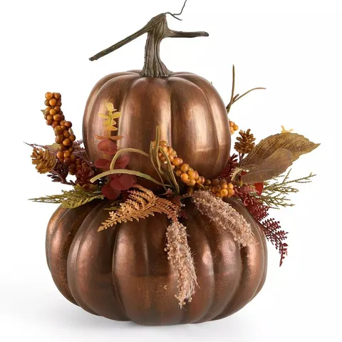 33 CM PUMPKIN STACK AUTUMN DECORATION 
