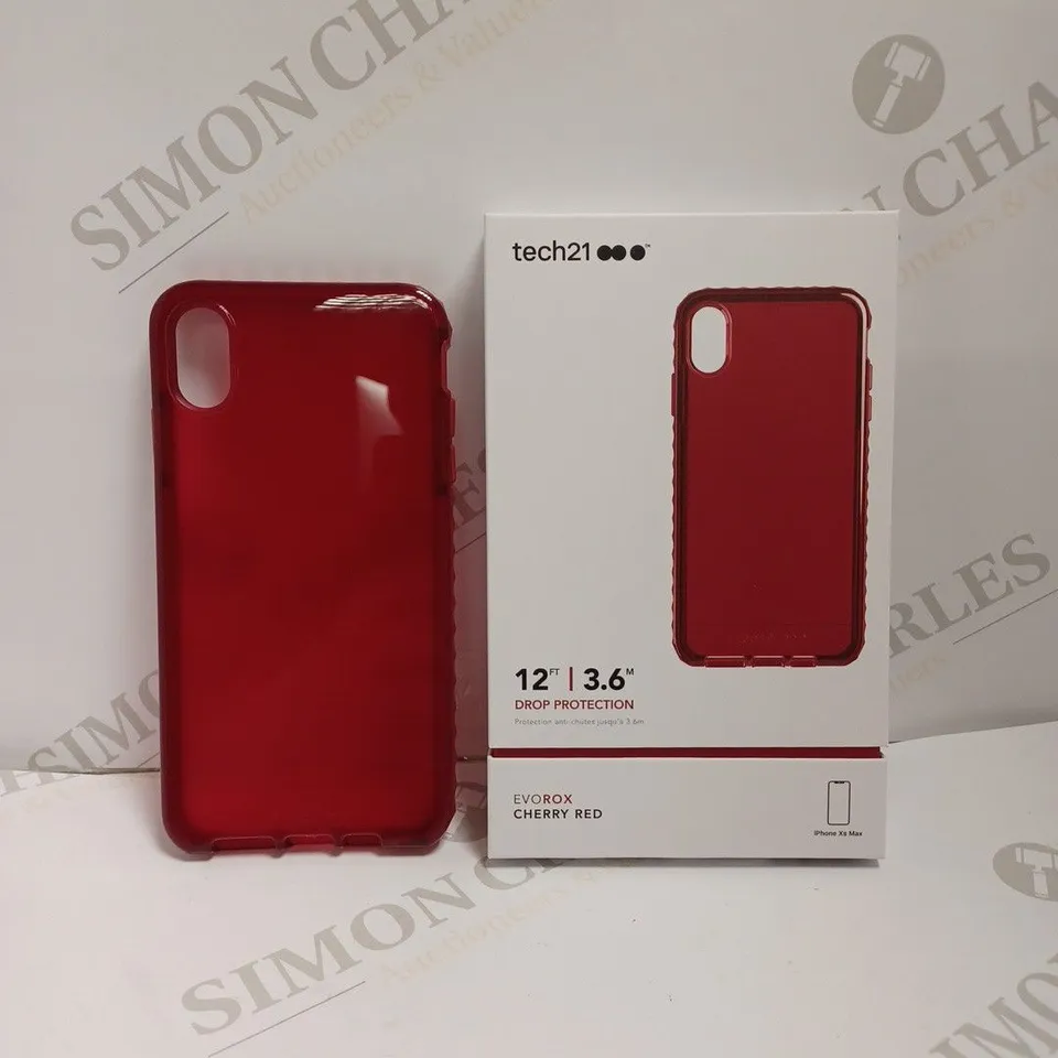 BOX OF 87 TECH21 CHERRY RED EVOROX PHONE PROTECTION CASES FOR IPHONE XS MAX