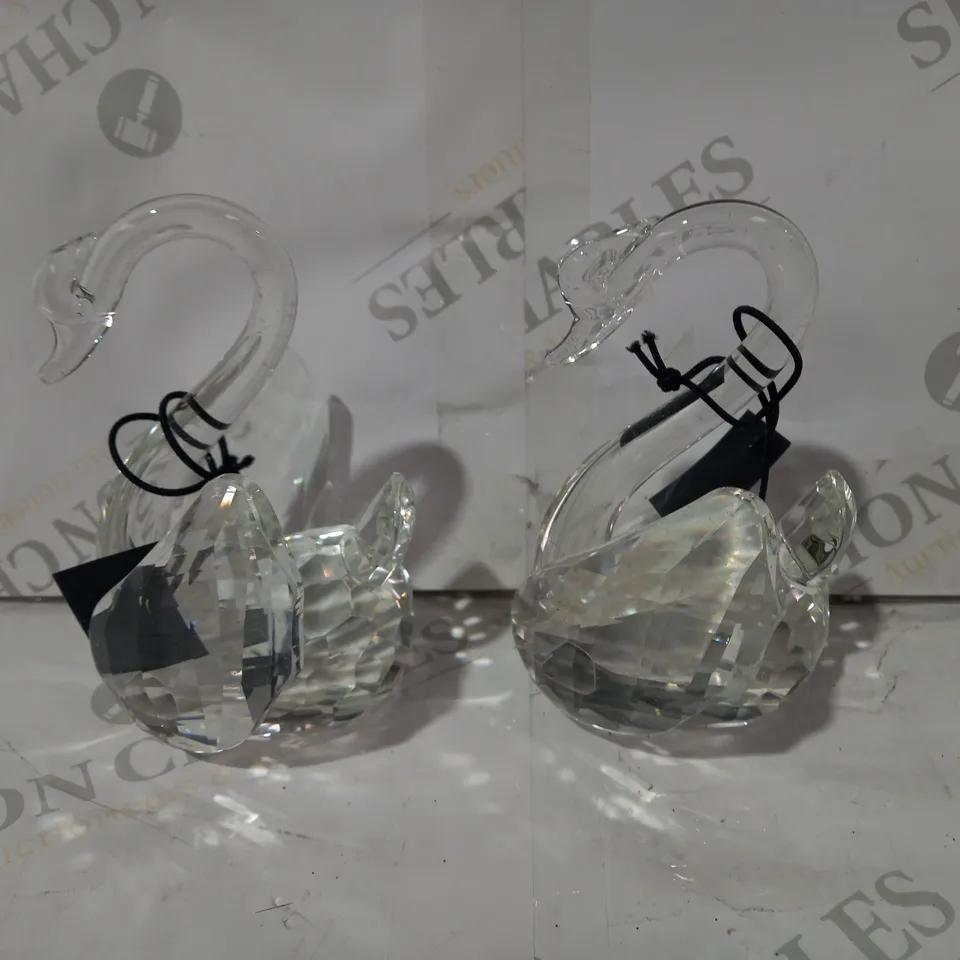 JULIAN MCDONALD SET OF CRYSTAL LOOK SWANS 