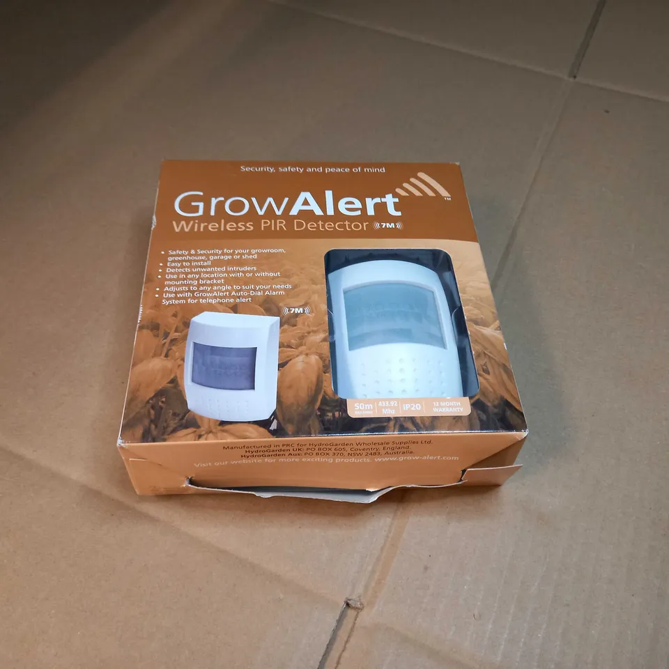 BOXED GROWALERT WIRELESS PIR DETECTOR