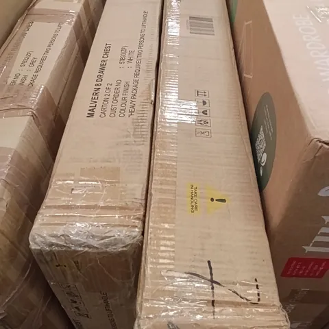 BOXED MALVERN 8 DRAWER CHEST - WHITE (2 BOXES)