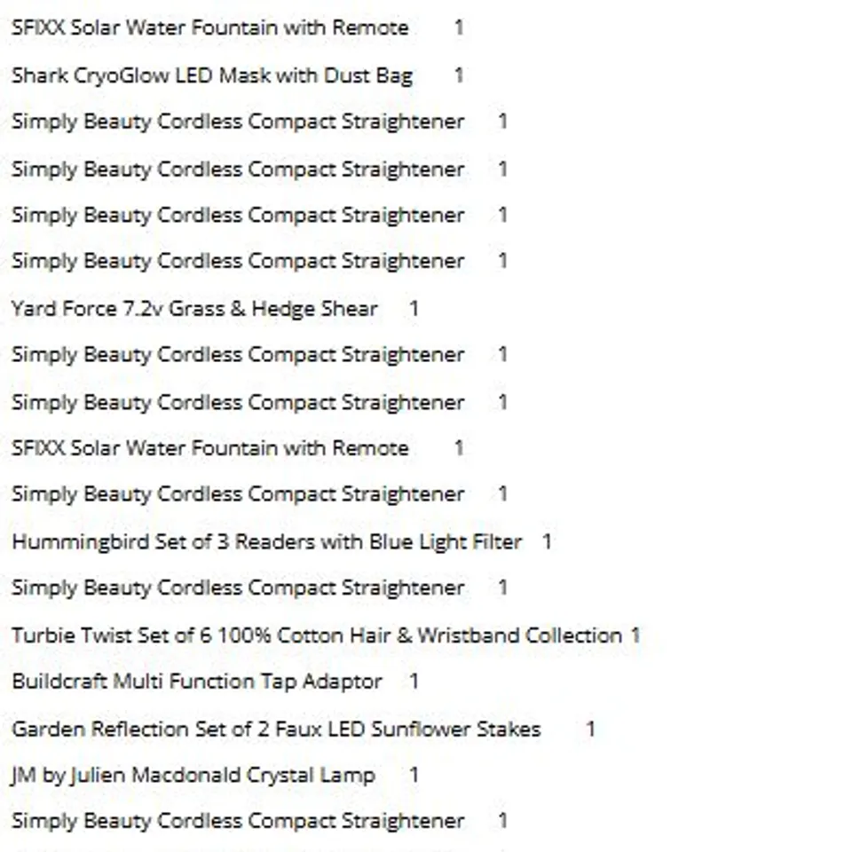 PALLET OF APPROXIMATELY 125 ITEMS OF ASSORTED HOMEWARE TO INCLUDE;