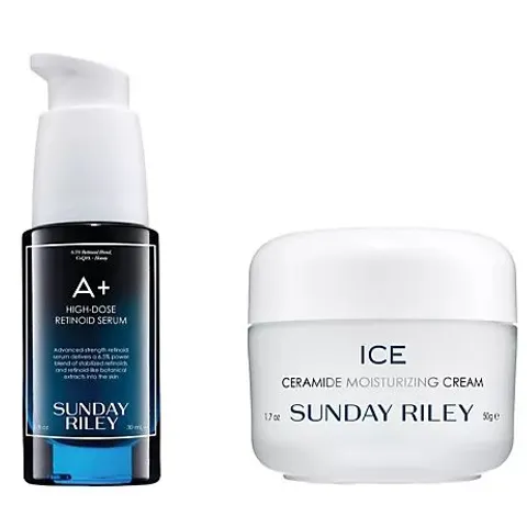 SUNDAY RILEY A+ RETINOID SERUM & ICE CERAMIDE CREAM