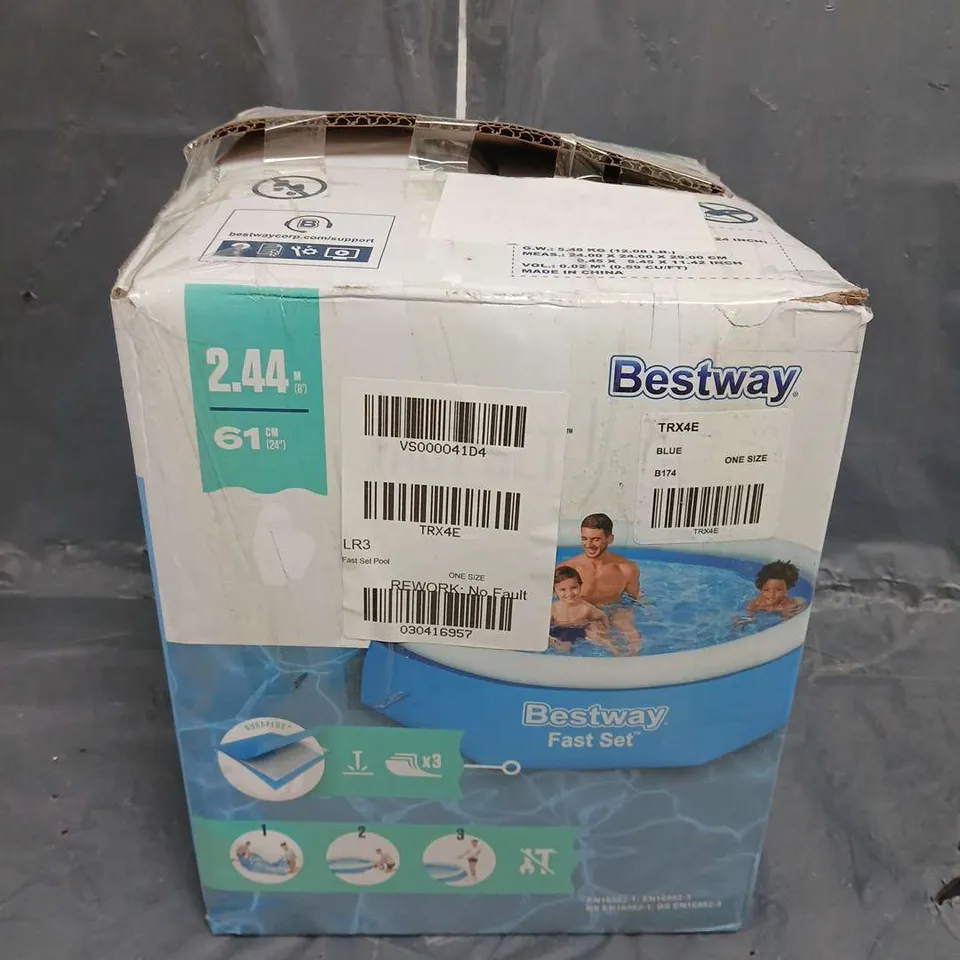 BESTWAY 8FT FAST SET POOL  RRP £44.99