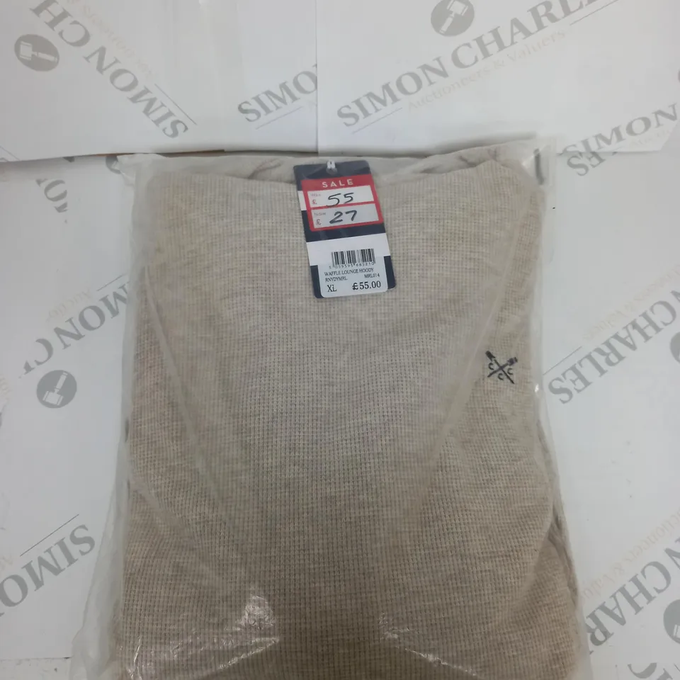 BAGGED CREW CLOTHING COMPANY WAFFLE LOUNGE HOODY SIZE XL