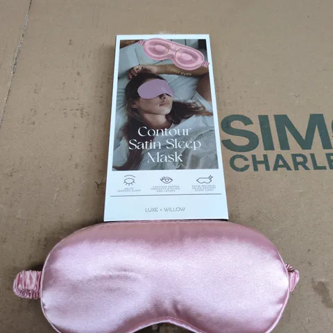 LUXE + WILLOW CONTOUR SATIN SLEEP MASK – PINK