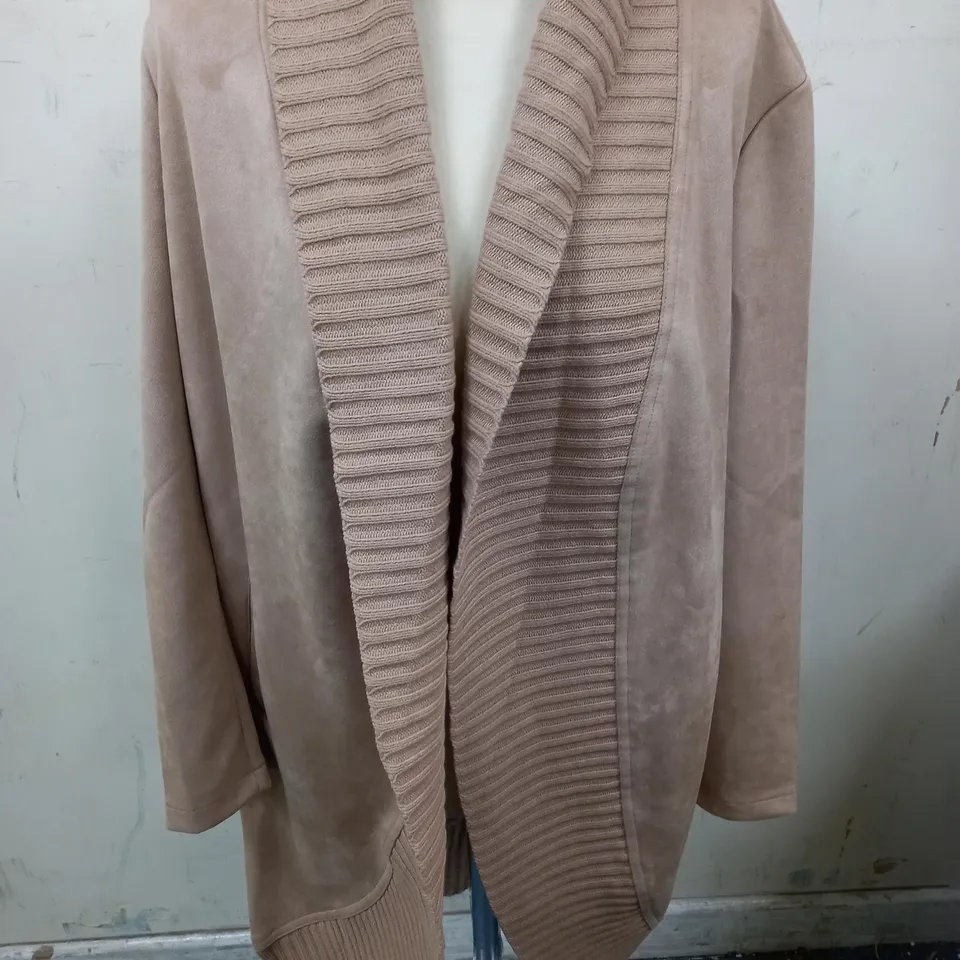 RUTH LANGSFORD FAUX SUEDE COATIGAN - 14