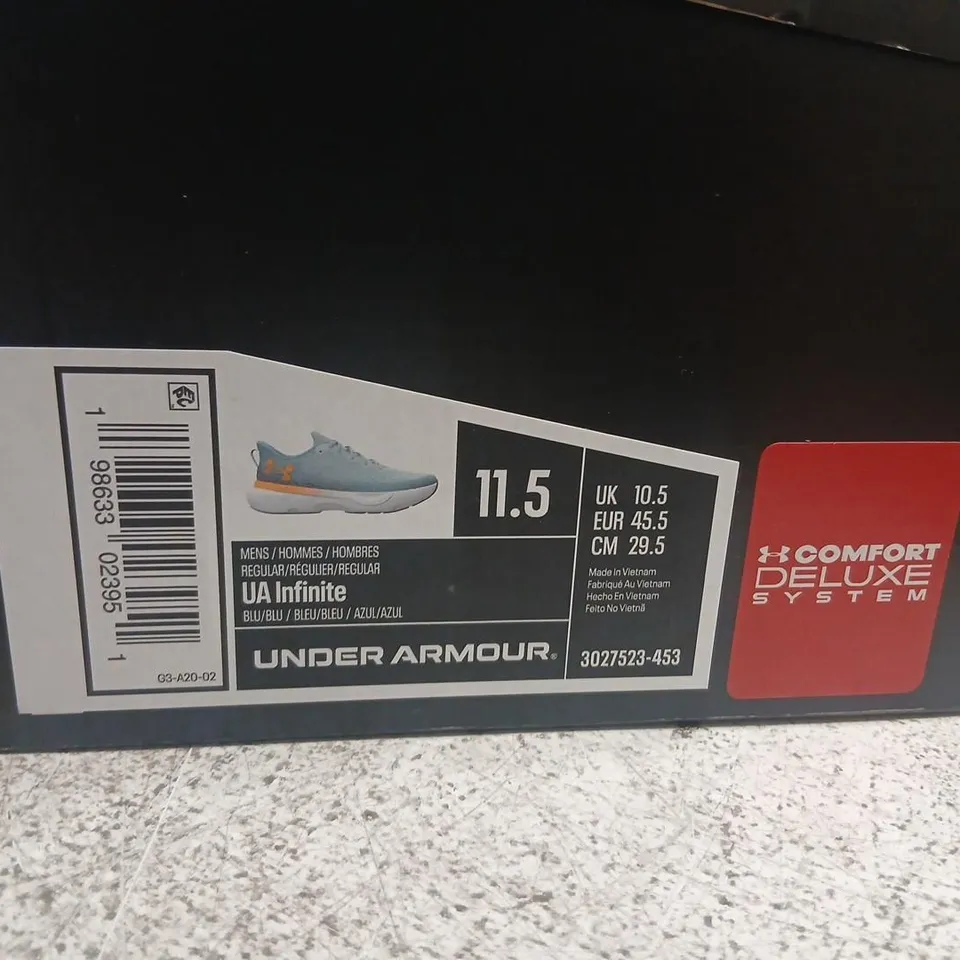 UNDER ARMOUR UA INFINITE MEN'S RUNNING SHOES – UK 10.5, BLUE