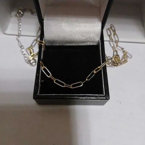 DIAMONIQUE 0.5CT TW PAPERCLIP 45CM NECKLACE STERLING SILVER