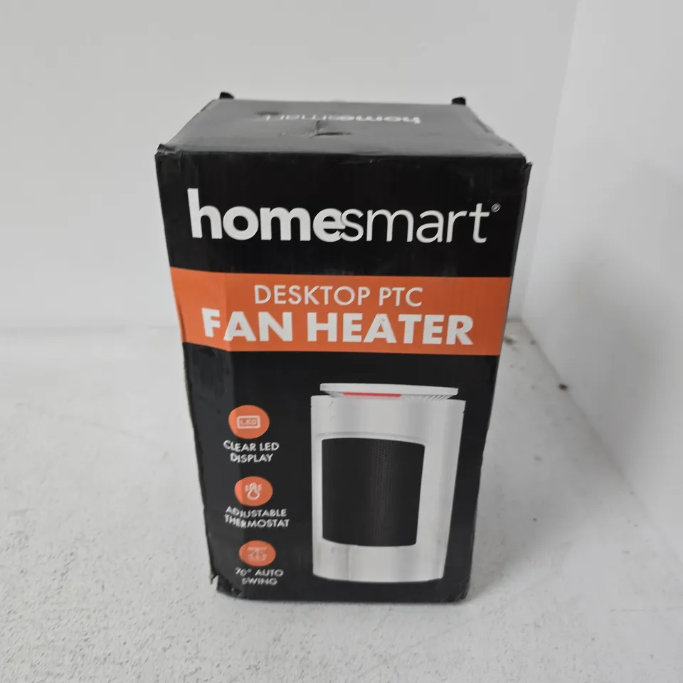 BOXED HOMESMART DESKTOP FAN HEATER