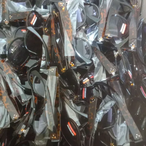 BOX OF APROX 100 SUN GLASSES IN VERSUS DESIGN AND COLOR