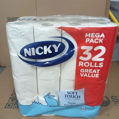 NICKY SOFT TOUCH TOILET TISSUE MEGA PACK – 32 ROLLS