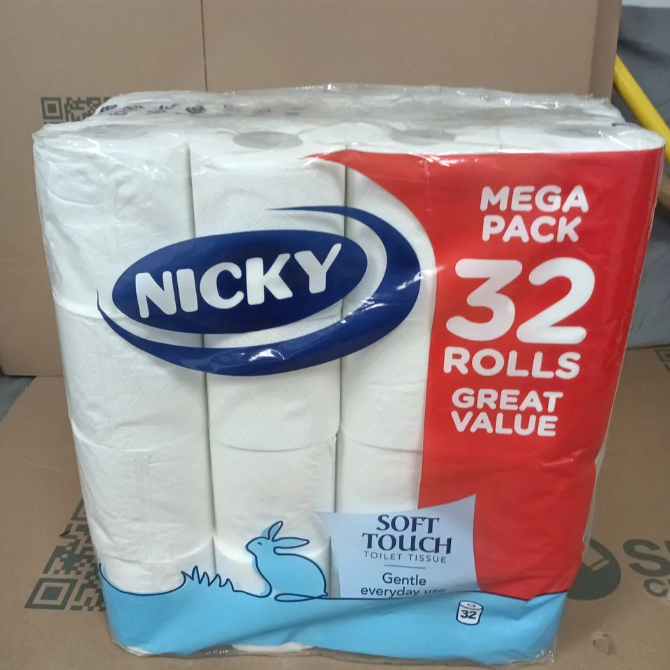 NICKY SOFT TOUCH TOILET TISSUE MEGA PACK – 32 ROLLS