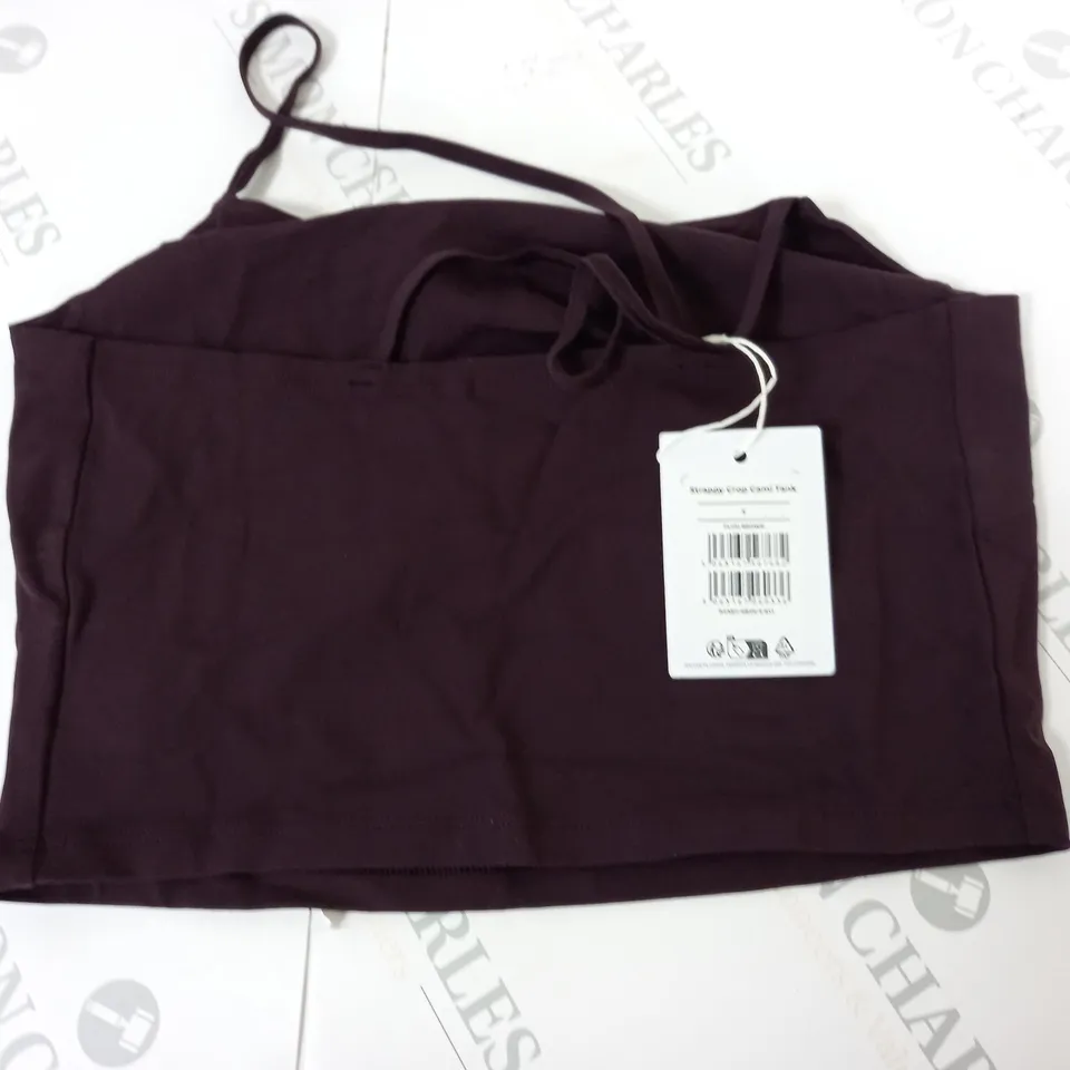 GYMSHARK STRAPPY CROP CAMI TOP IN PLUM - S