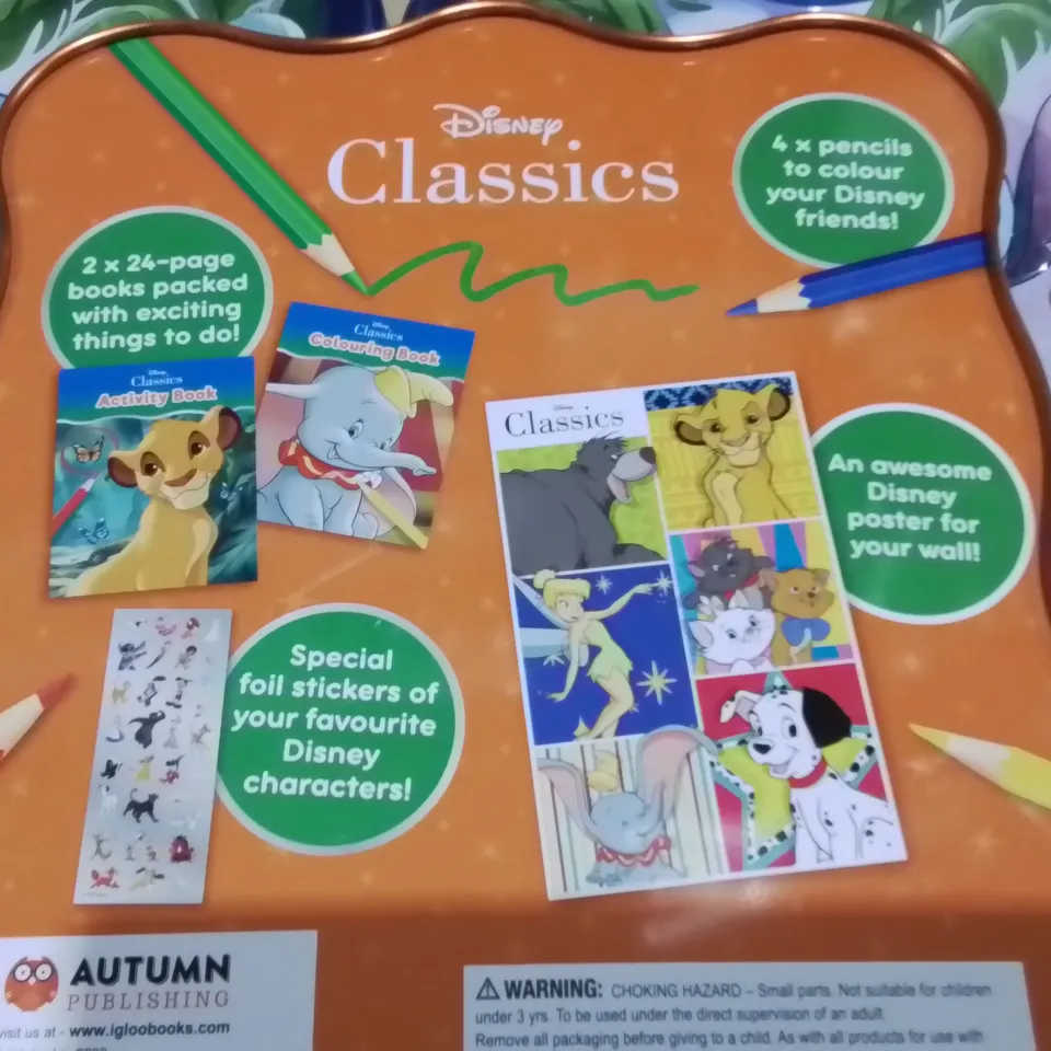 LOT OF 5 BRAND NEW DISNEY CLASSICS 5IN1 TIN GIFT SETS
