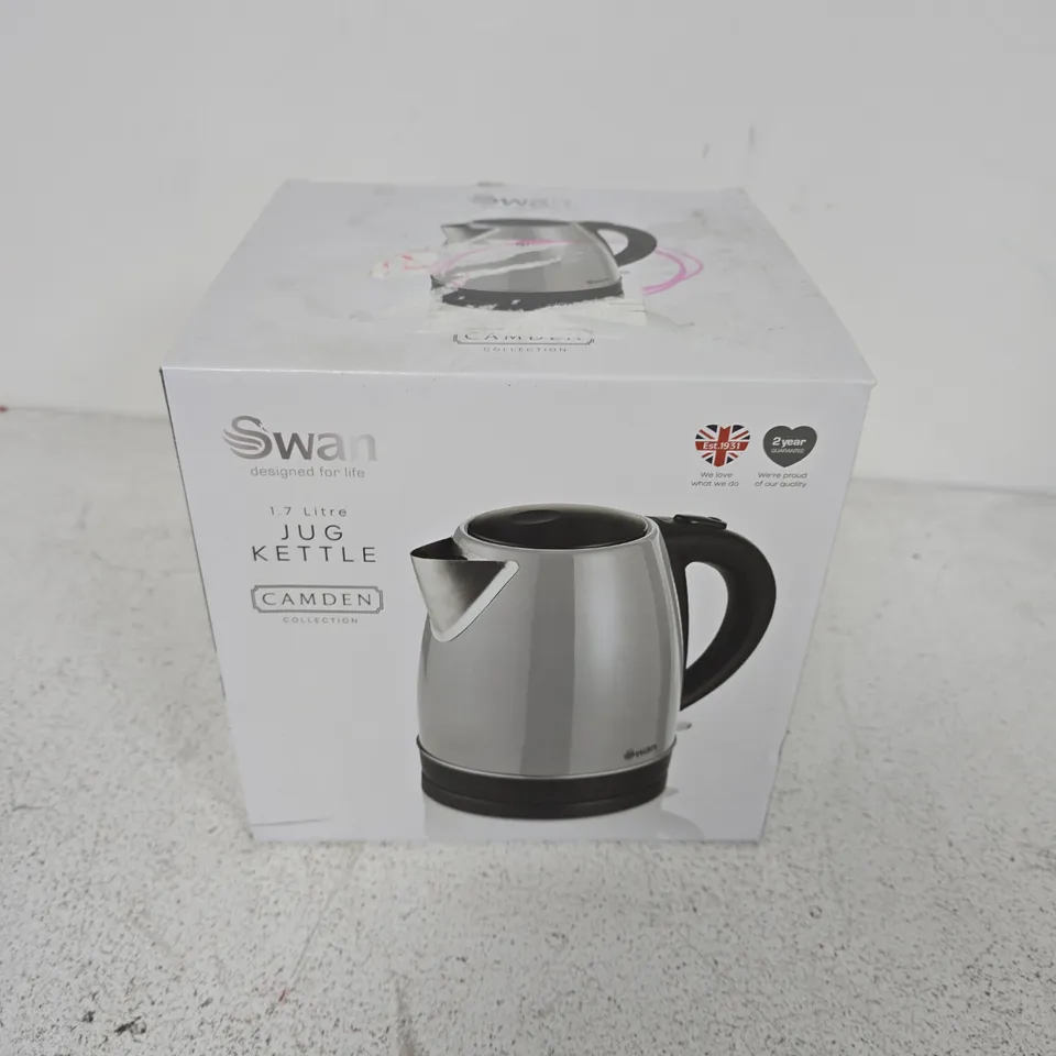 BOXED SWAN 1.7L JUG KETTLE IN GREY