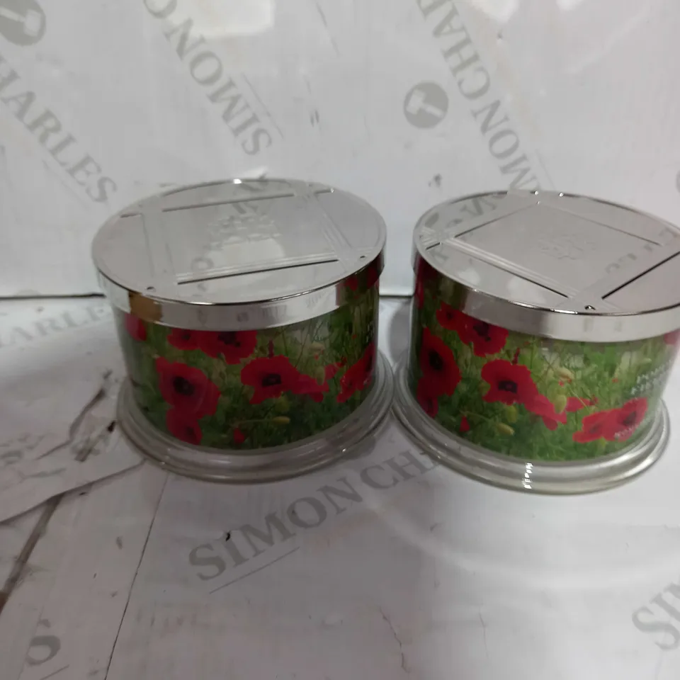 HOMEWORX BY HARRY SLATKIN SET OF 2 POPPY FIELDS 4 WICK CANDLES