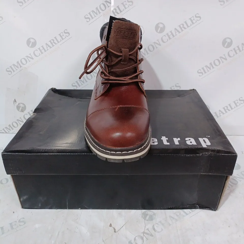 BOXED PAIR OF FIRETRAP AUBIN SHOES IN CAMEL COLOUR UK SIZE 11