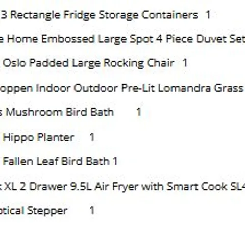 PALLET OF APPROXIMATELY NINE ASSORTED HOMEWARE PRODUCTS TO INCLUDE;