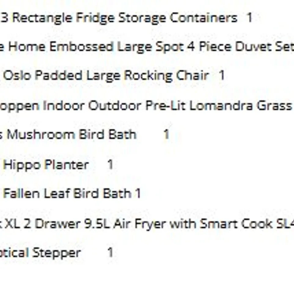 PALLET OF APPROXIMATELY NINE ASSORTED HOMEWARE PRODUCTS TO INCLUDE;