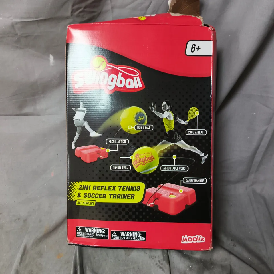 SWINGBALL 2-IN-1 REFLEX TENNIS & SOCCER TRAINER – ALL SURFACE (BOXED) 6+