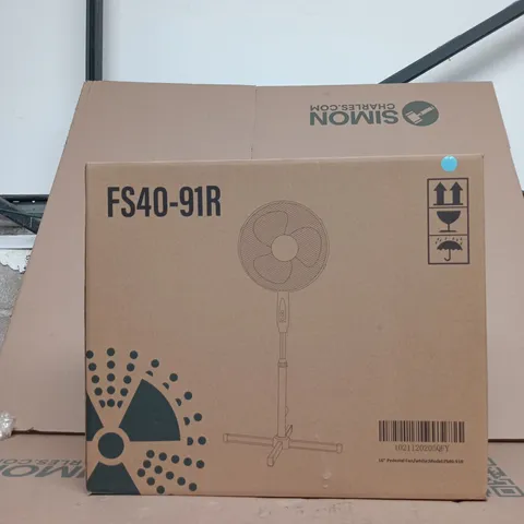 16IN PEDESTAL FAN – WHITE, MODEL FS40-91R (BOXED)