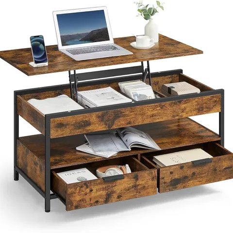 BOXED VASAGLE LIFT TOP COFFEE TABLE