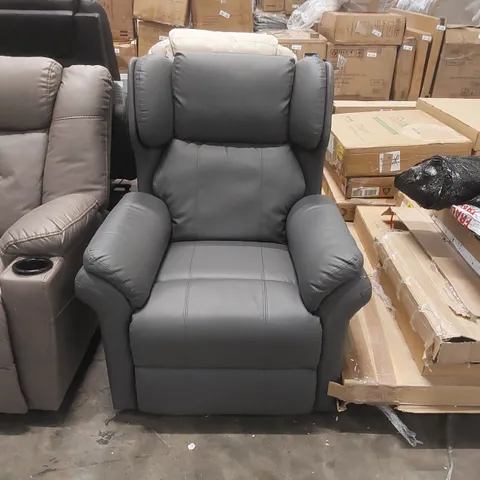 QUALITY DESIGNER FAUX LEATHER ELECTRIC RECLINING ARMCHAIR