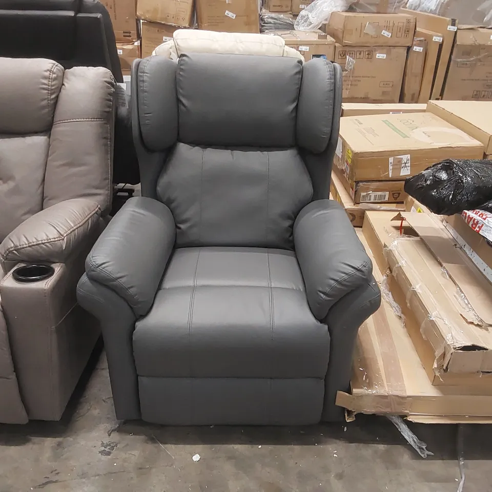 QUALITY DESIGNER FAUX LEATHER ELECTRIC RECLINING ARMCHAIR