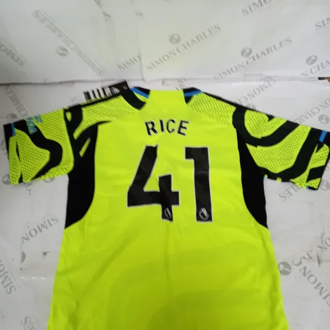 ARSENAL FC AWAY KIT WITH RICE 41 SIZE 26