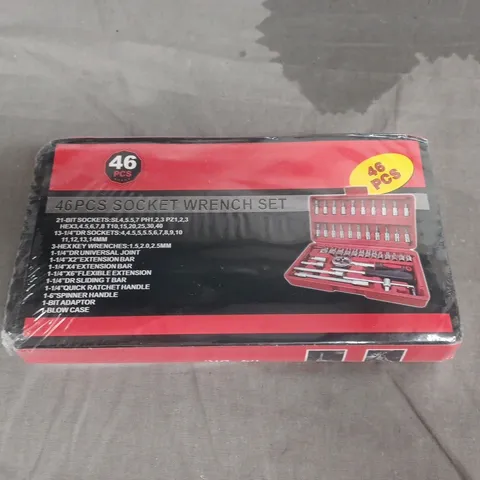 46 PCS SOCKET WRENCH SET – BOXED, RED/BLACK PACKAGING