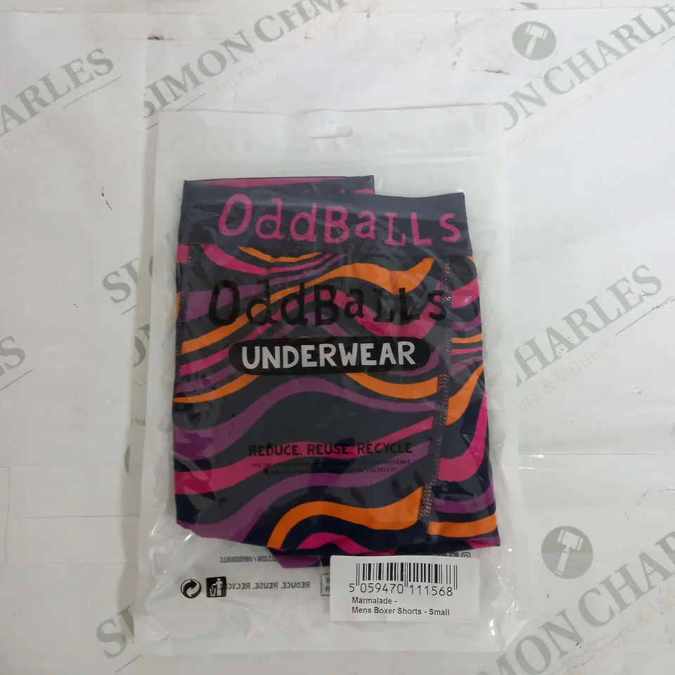 SEALED ODD BALLS UNDERWEAR MARMALADE MENS BOXERS - SMALL