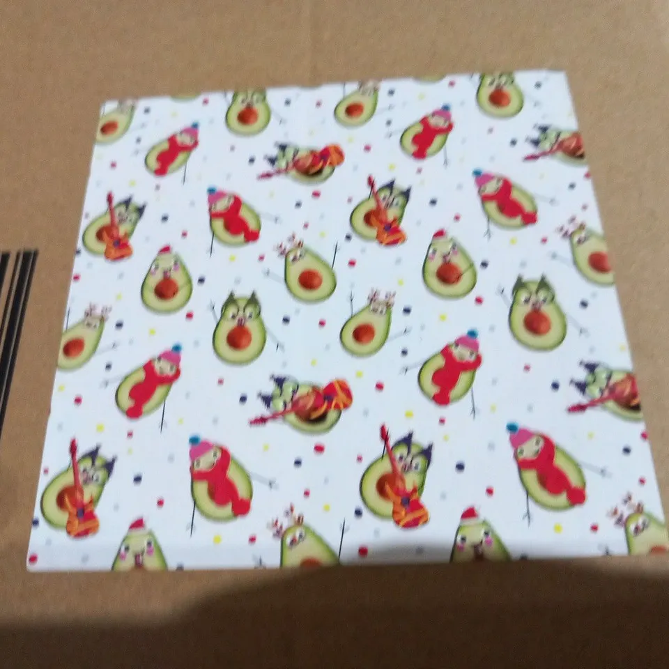 APPROXIMATELY 46 ROLLS OF BRAND NEW FESTIVE AVOCADO GIFT WRAP