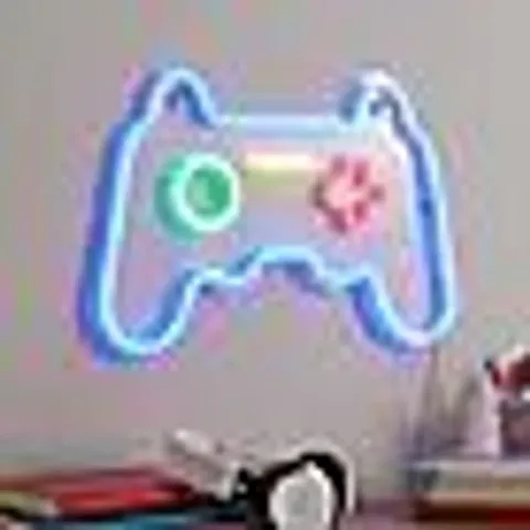 BOXED GAME CONTROLLER NEON SIGN