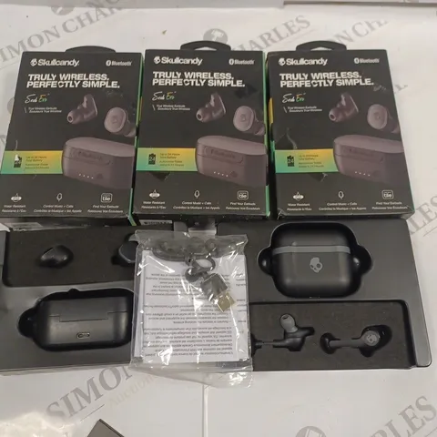 LOT OF 5 BOXED PAIRS OF SKULL CANDY TWS EAR BUDS