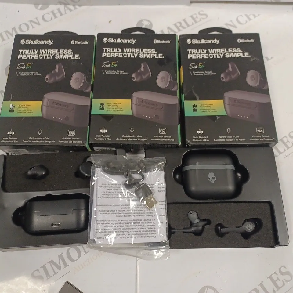 LOT OF 5 BOXED PAIRS OF SKULL CANDY TWS EAR BUDS