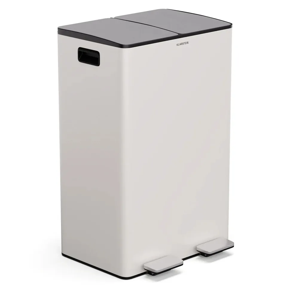KLARSTEIN ECOVISTA WASTE BIN WITH COMPOST BIN RUBBISH BIN 60 LITRES