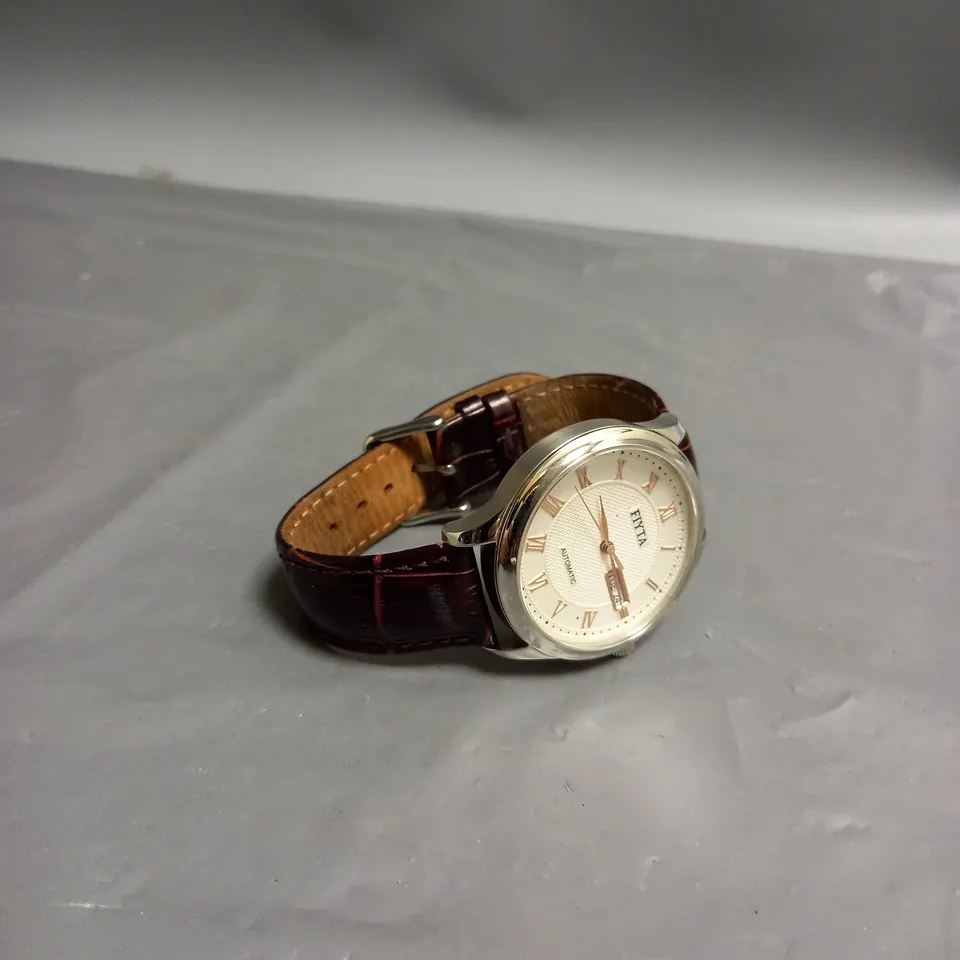 BOXED FIYTA AUTOMATIC WATCH WITH RED STRAP UNISEX