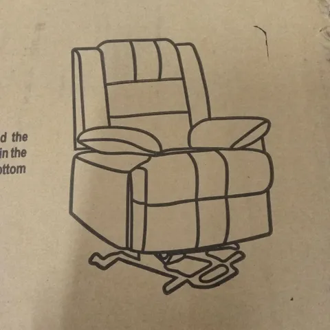 PART BOXED LOXELY DUAL RISE FAUX LEATHER RECLINER CHAIR - BLACK (2 PARTS)