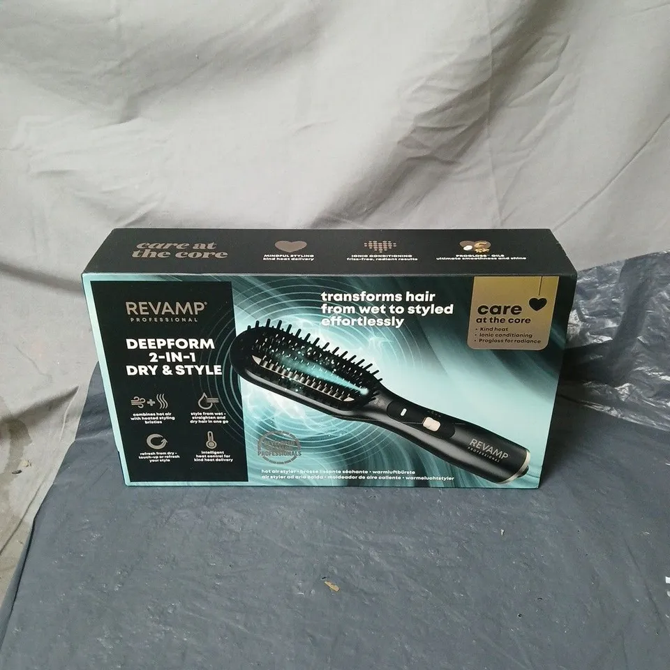 REVAMP DEEPFORM 2 IN 1 DRY AND STYLE HOT AIR STYLER BOXED
