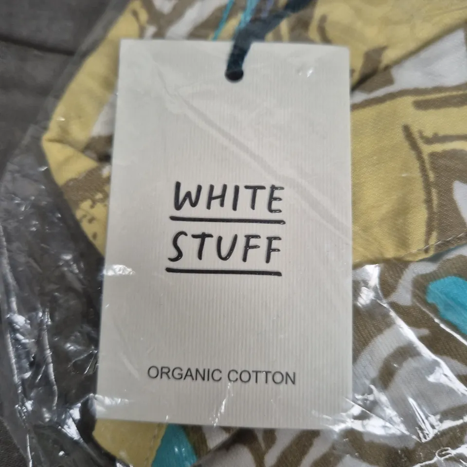 WHITE STUFF SOPHIE ORGANIC COTTON SHIRT – YELLOW MULTI, UK 10