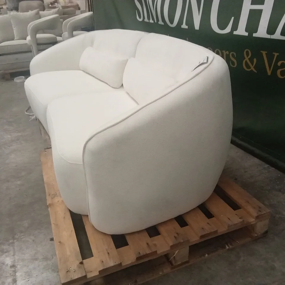 DANETTI ZOEY IVORY BOUCLE 3 SEATER SOFA RRP £1299