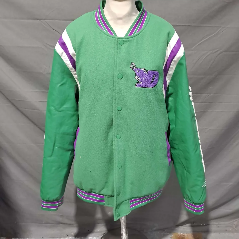 BOOHOOMAN BOMBER JACKET IN GREEN SIZE 2XL
