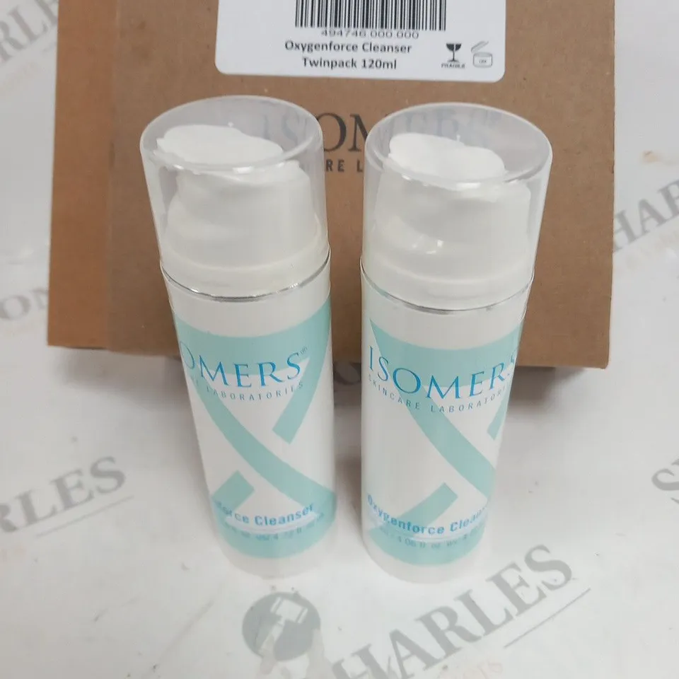 BOXED ISOMERS SKINCARE LABORATORIES OXYGENFORCE CLEANSER TWINPACK