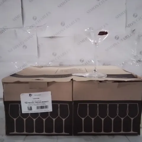 BOXED RIEDEL APPROXIMATELY 12 COCKTAIL GLASSES 