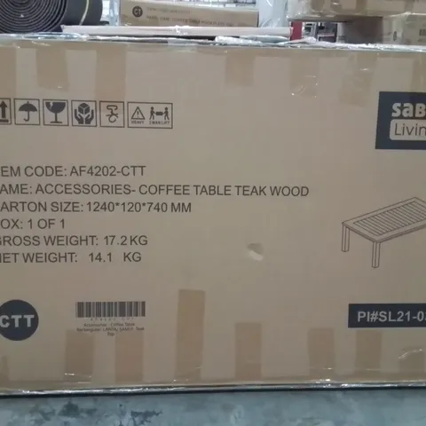 BOXED COFFEE TABLE -TEAKWOOD-