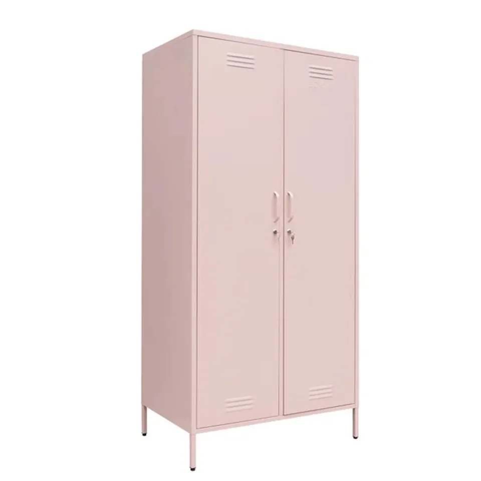 BOXED NIKERIA 2 DOOR WARDROBE - PINK (1 BOX)