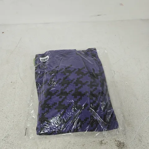 SUGAR CRISP MADE IN ITALY β PURPLE AND BLACK PIXEL-PATTERN FABRIC JUMPER SIZE L