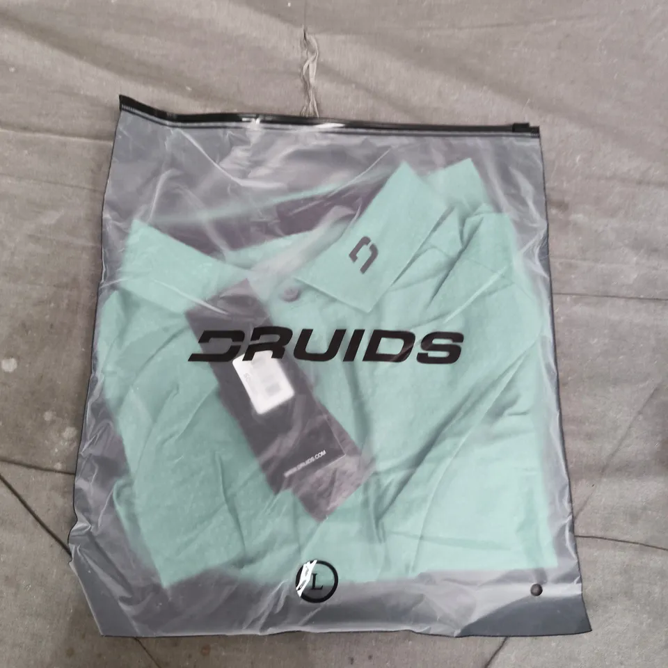 BAGGED DRUIDS CLASSIC POLO IN SAGE - LARGE