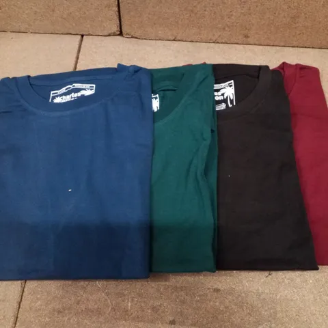 CHARLES WILSON SET OF 4 X-LARGE CREW NECK T-SHIRTS - DARK ESSENTIALS